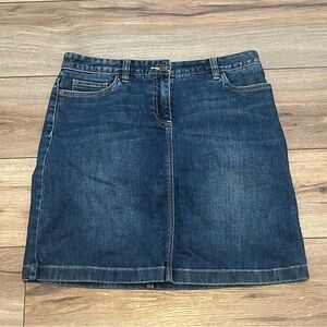 Boden Denim Pencil Skirt SZ 6 Blue Jean Straight Mini